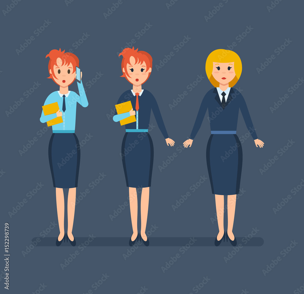 Office staff, work with documents and talk on the phone.