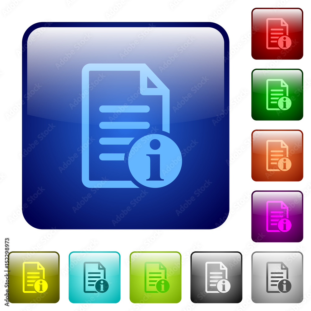 Document info color square buttons Document info color square buttons