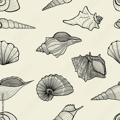 sea vector seamless pattern