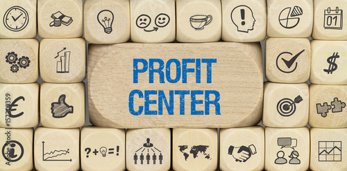 Profit Center / Würfel mit Symbole photo