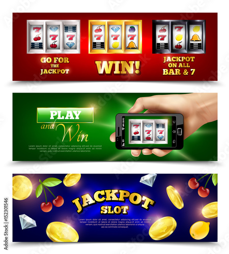 Slot Machine Banners Set