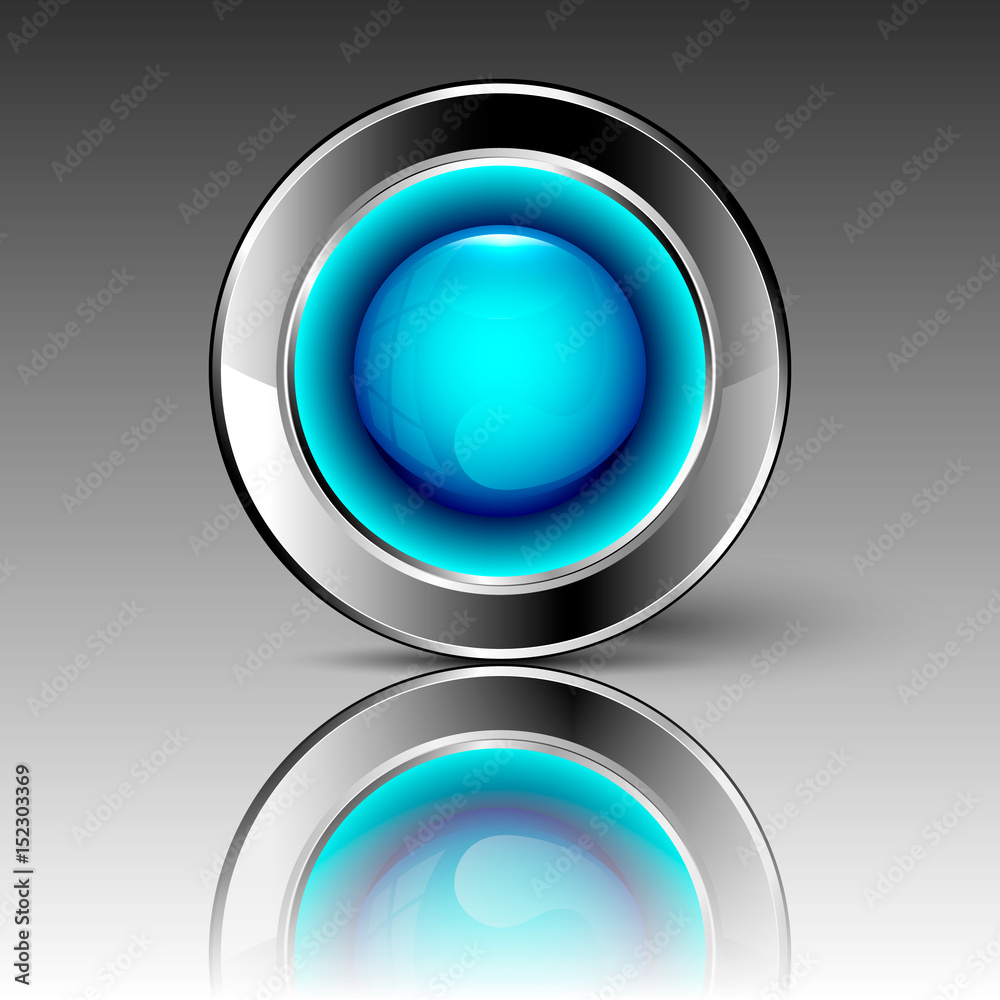 Blue futuristic circle