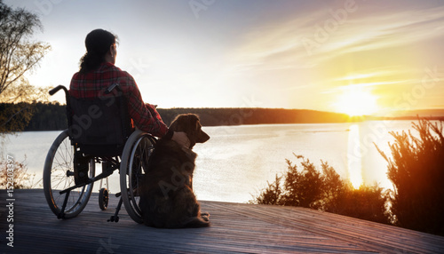 Woman in wheelchair photo