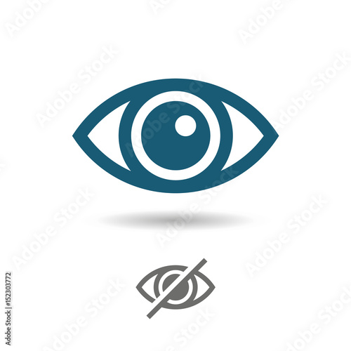 Eye icon. visible - invisibility symbol, vector, eps