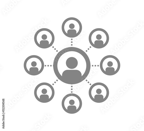 social network icon, people network illustration. vector, eps 10