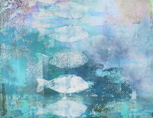 Fische abstrakt gemalt