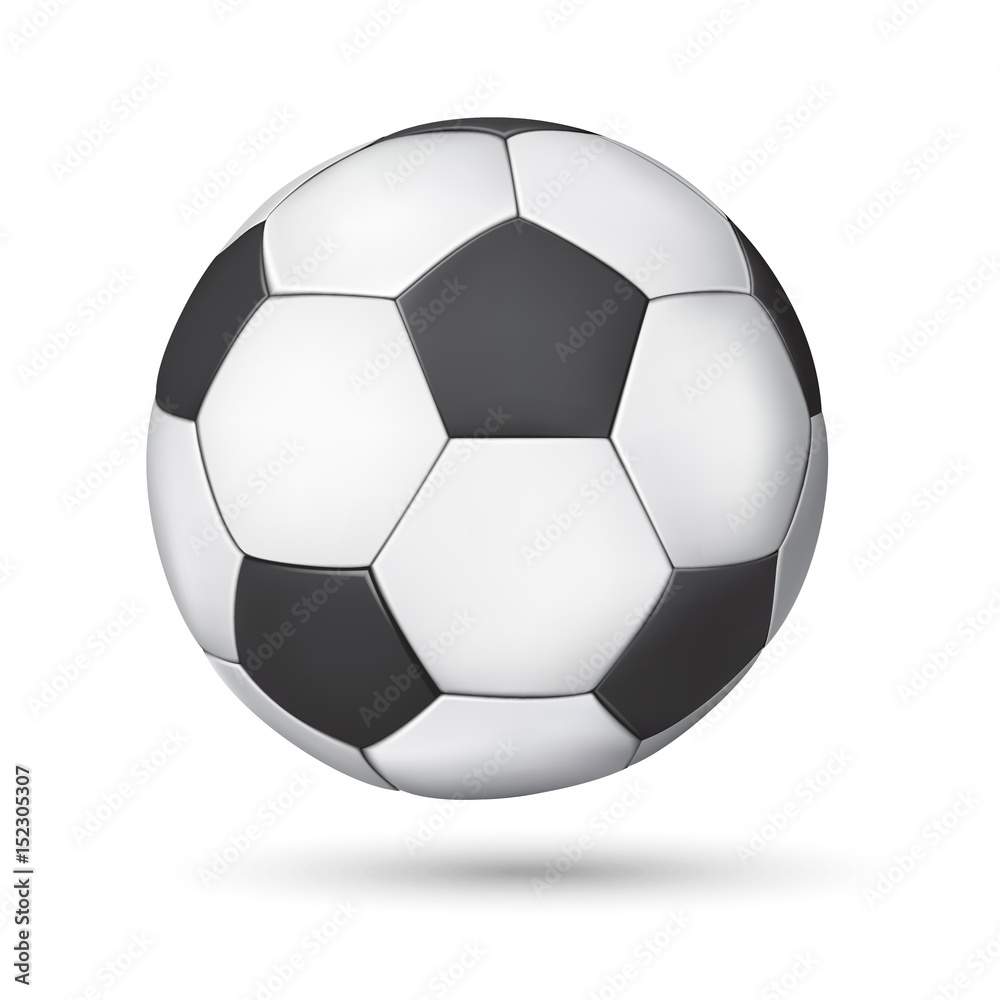 A soccer (football) ball isolated on a white background. Vector illustration