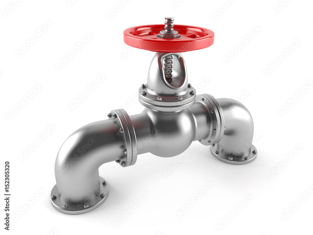 Valve with pipe