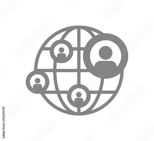 social network icon, people network illustration. vector, eps 10