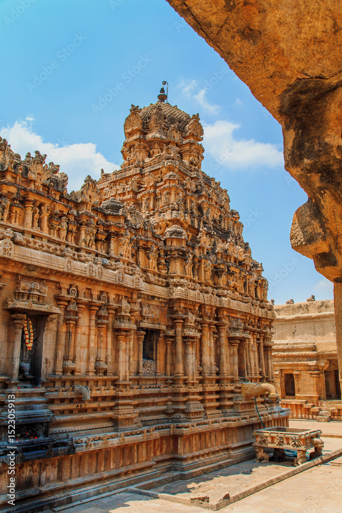 Brihadeeswara Temple in Thanjavur, Tamil Nadu, India.