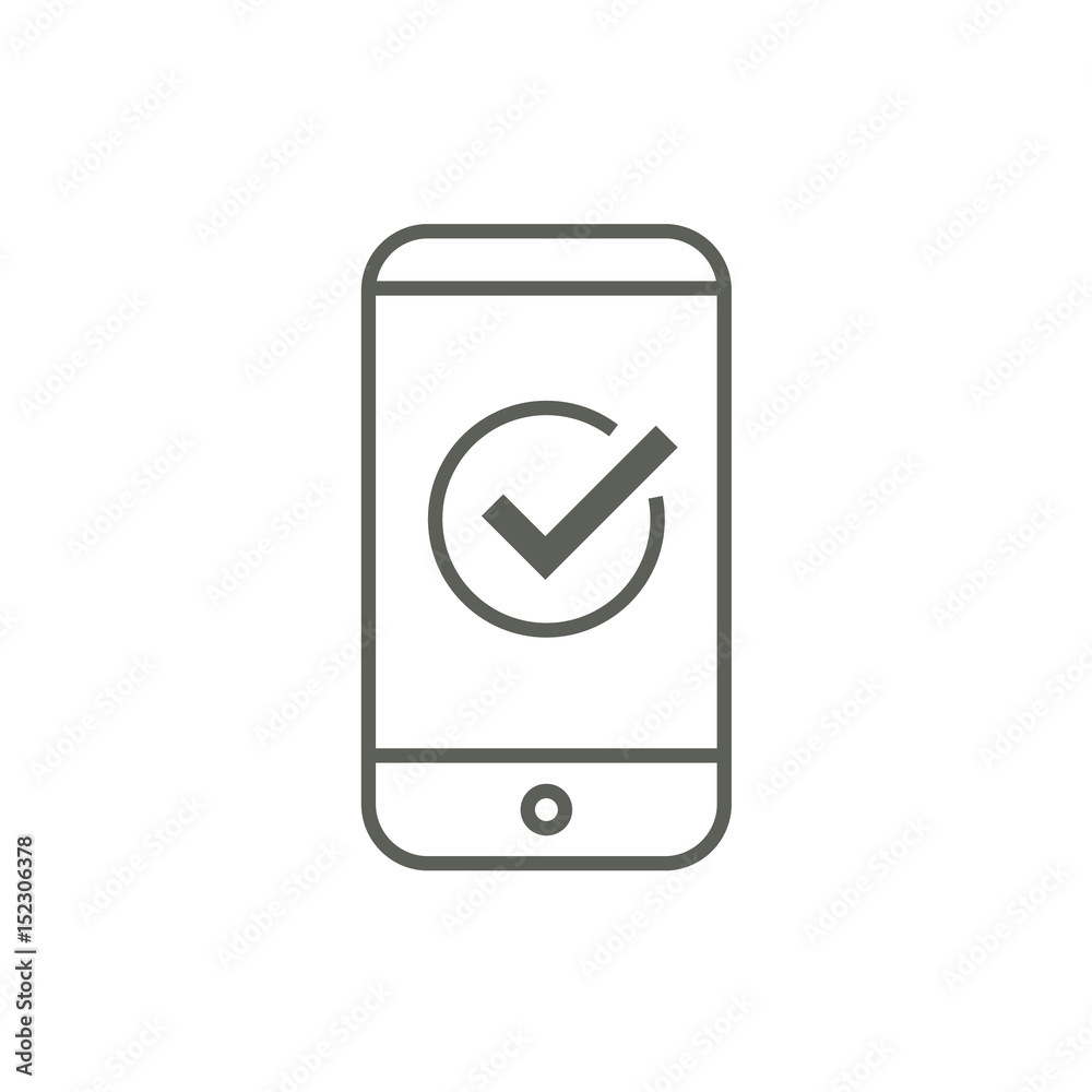Vector check mark mobile icons. Flat icons for web and mobile applications. Vector check mark mobile icons. Flat icons for web and mobile applications.