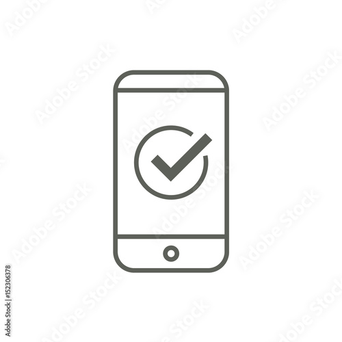 Vector check mark mobile icons. Flat icons for web and mobile applications.