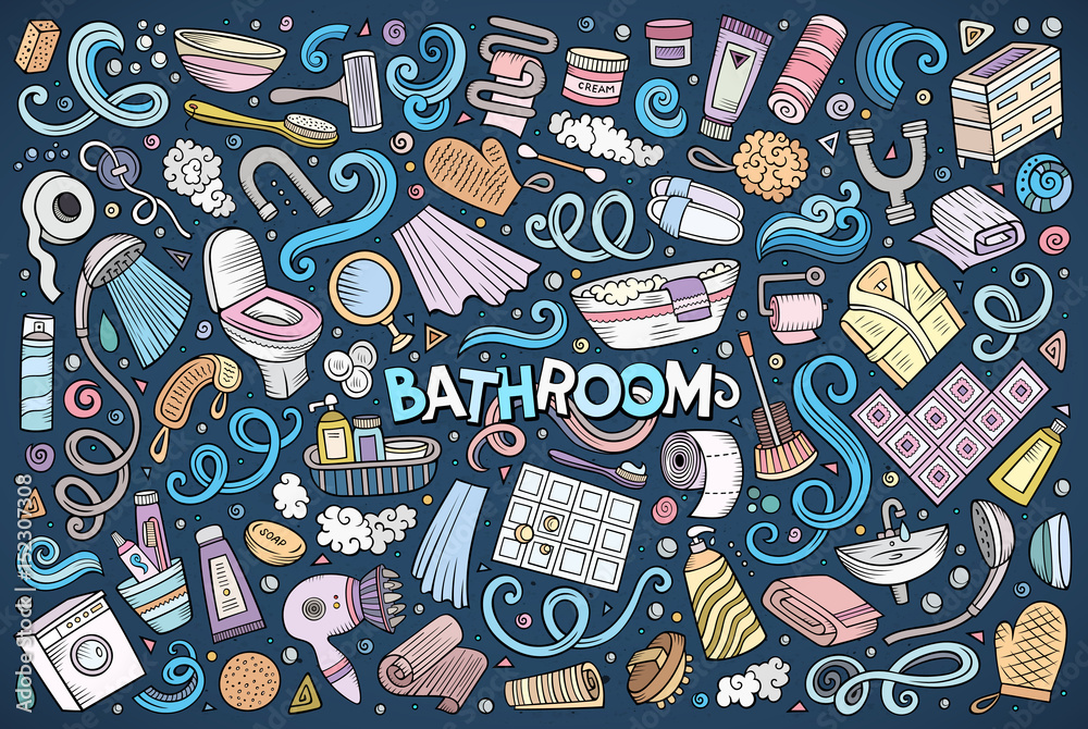 Vector set of Bathroom objects Vector set of Bathroom objects
