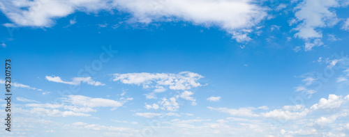 Panorama of blue sky with clouds