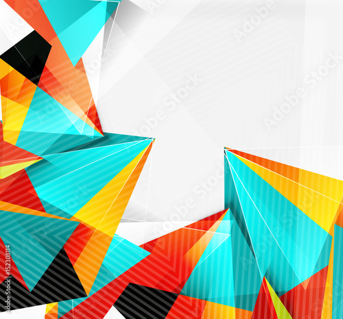 3d triangles and pyramids, abstract geometric vector