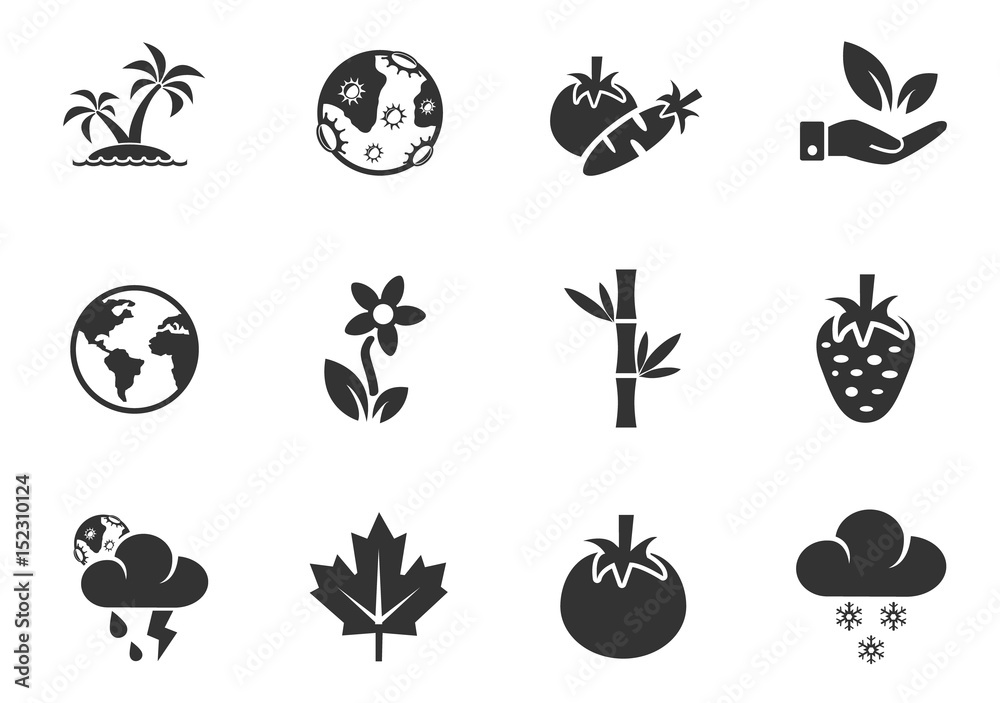 nature icon set nature icon set