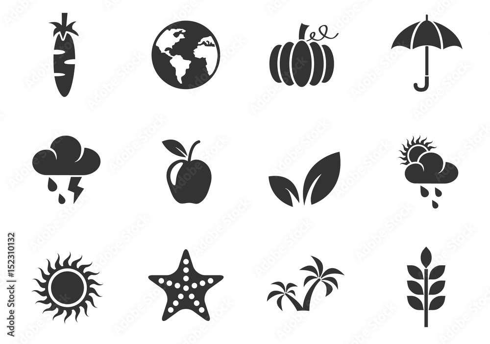 nature icon set nature icon set