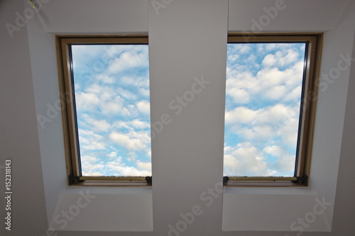 sky  clouds  roof window