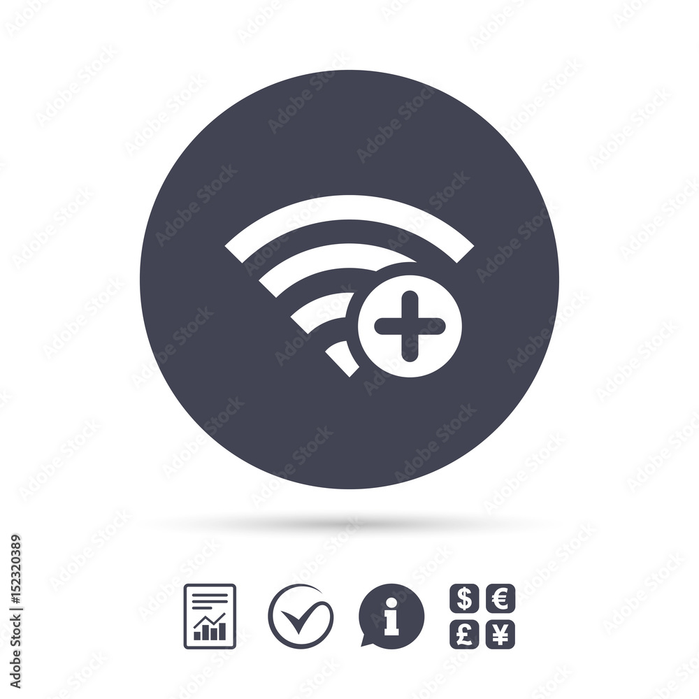 Wifi plus sign. Add Wi-fi symbol. Wireless. Wifi plus sign. Add Wi-fi symbol. Wireless.