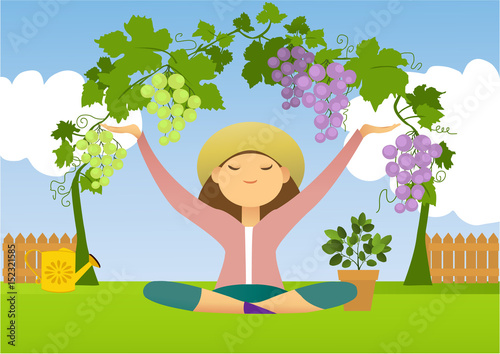 Pleasure of gardening and meditation hobby