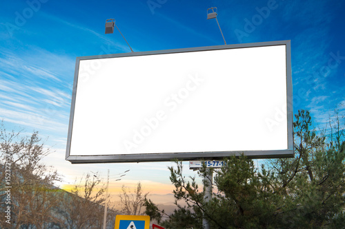 outdoor or street advertising  banner of billboard mockup