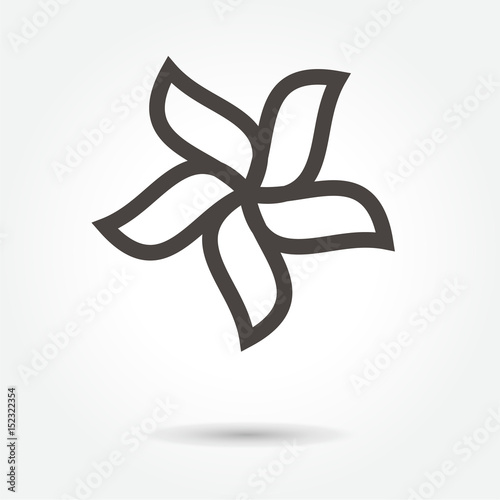 Lotus Flower icon vector on white background