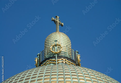 Canvas Print am Steinhof Kirche. Otto Wagner Church in Vienna, Austria