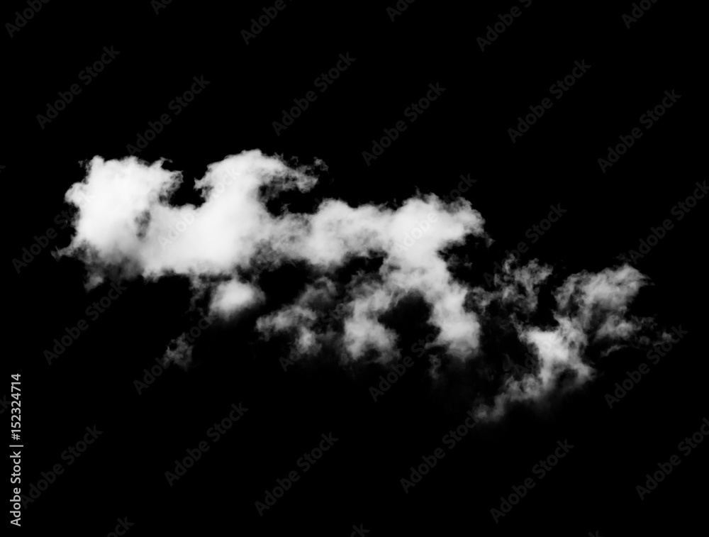 white cloud isolated on black background white cloud isolated on black background