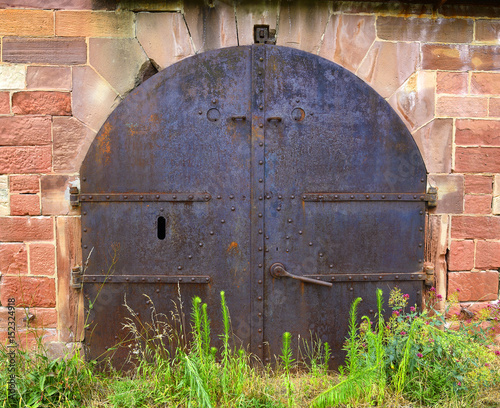 Neuf-Brisach, Old iron gate, Fortifications of Vauban, Alsace, France, UNESCO World Heritage Site photo