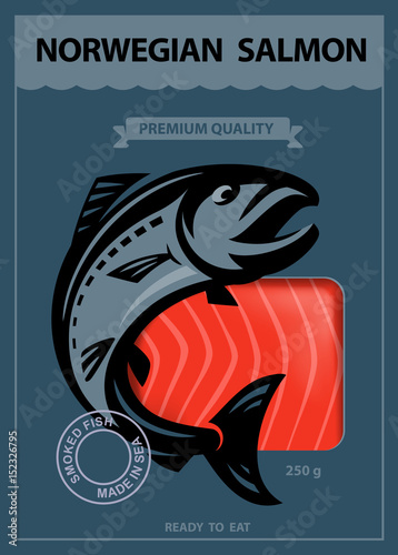 packing of smoked salmon
