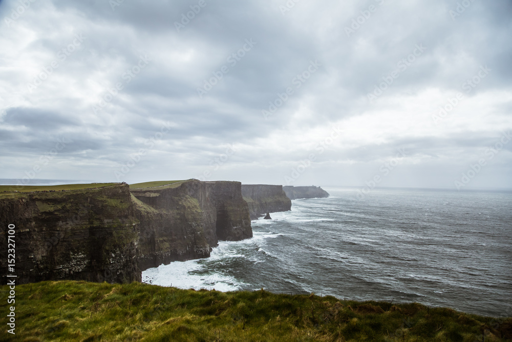 A beautiful landscape of Moher cliffs in spring in Ireland.