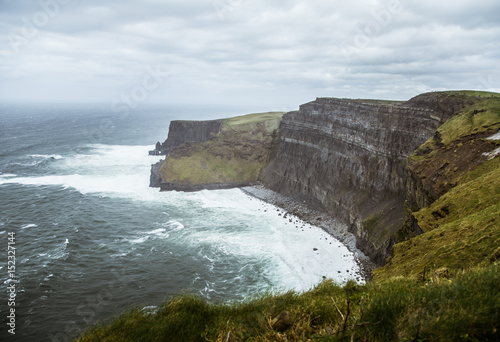 A beautiful landscape of Moher cliffs in spring in Ireland.