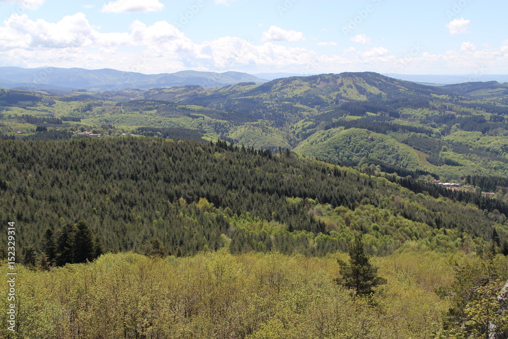 Naklejka premium paysage de la montagne Bourbonnaise