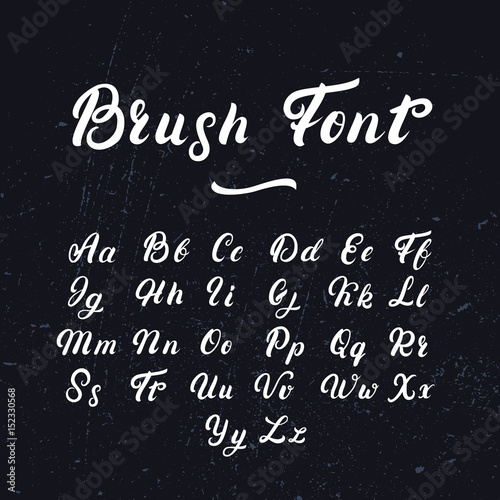 Hand written lettering font.