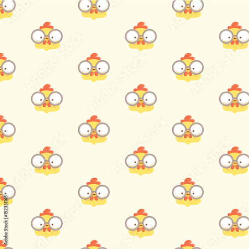 Fototapeta Naklejka Na Ścianę i Meble -  Chickens seamless pattern background.
