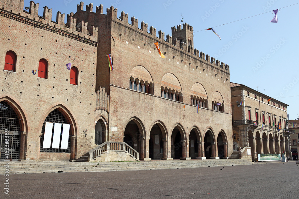 Rimini city hall Cavour square Italy