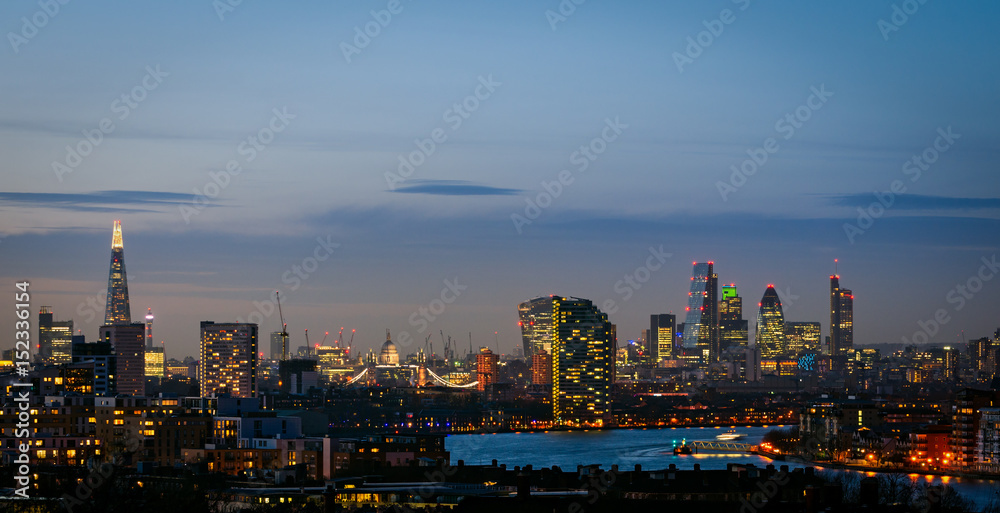 London, skyline from Greenwich