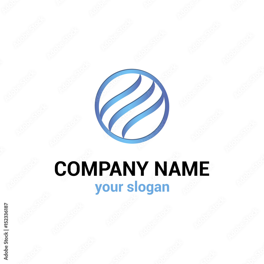 Vector logo template for business company. Abstract wave logo. Vector logo template for business company. Abstract wave logo.