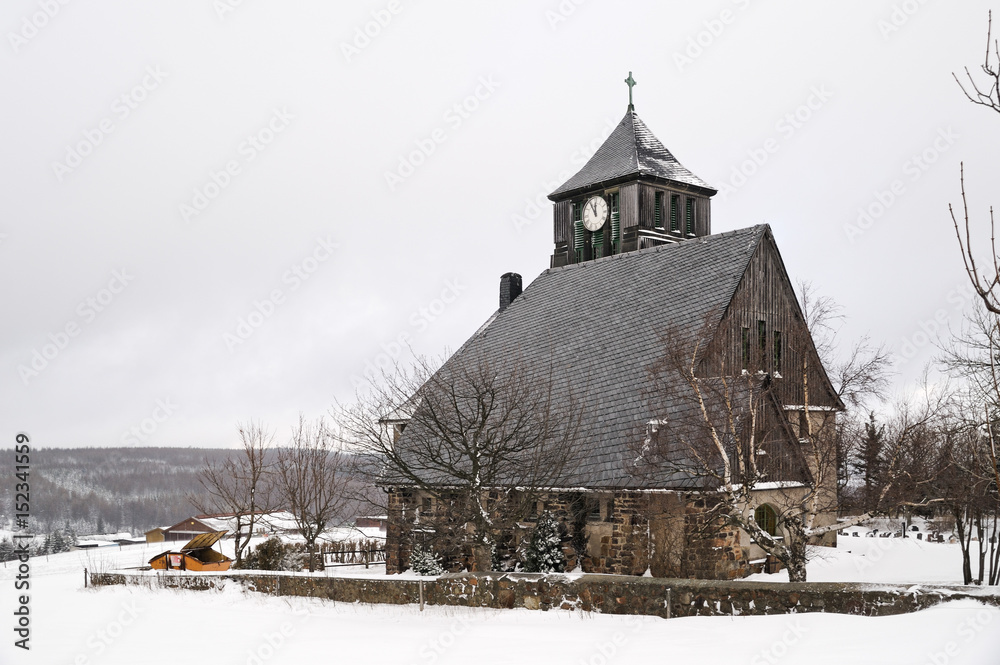 Kirche Und Friedhof Zinnwald, Cinovec, Sachsen, Deutschland, Erzgebirge ...