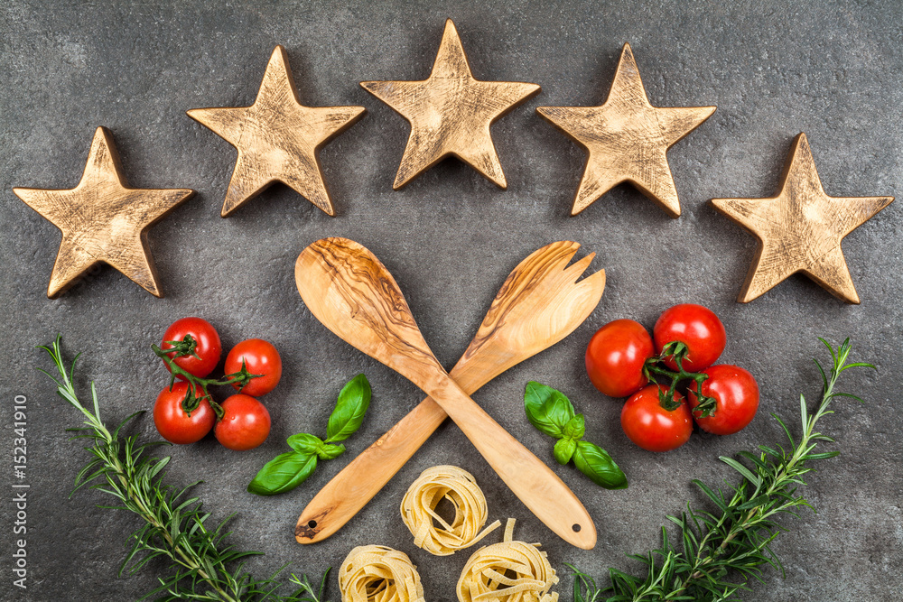 Five stars on dark background Five stars on dark background