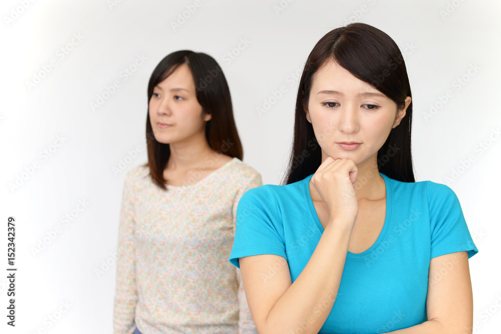 憂鬱な表情の女性 憂鬱な表情の女性