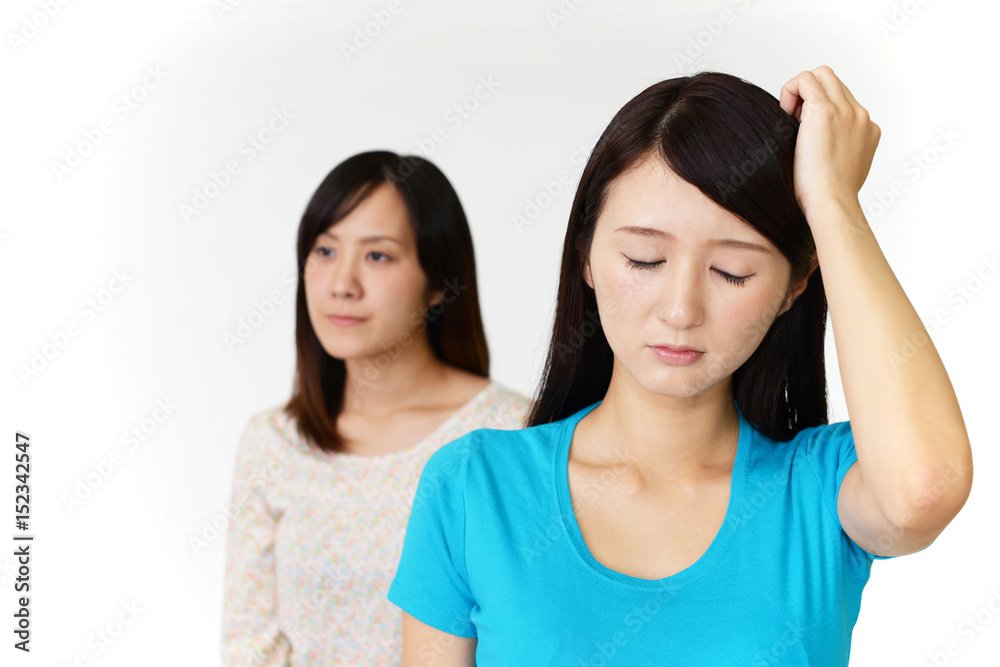 憂鬱な表情の女性 憂鬱な表情の女性