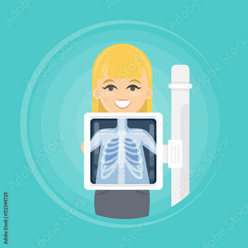 Woman with x ray.