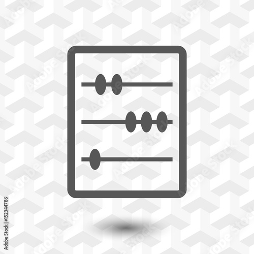 wooden abacus icon stock vector illustration flat design
