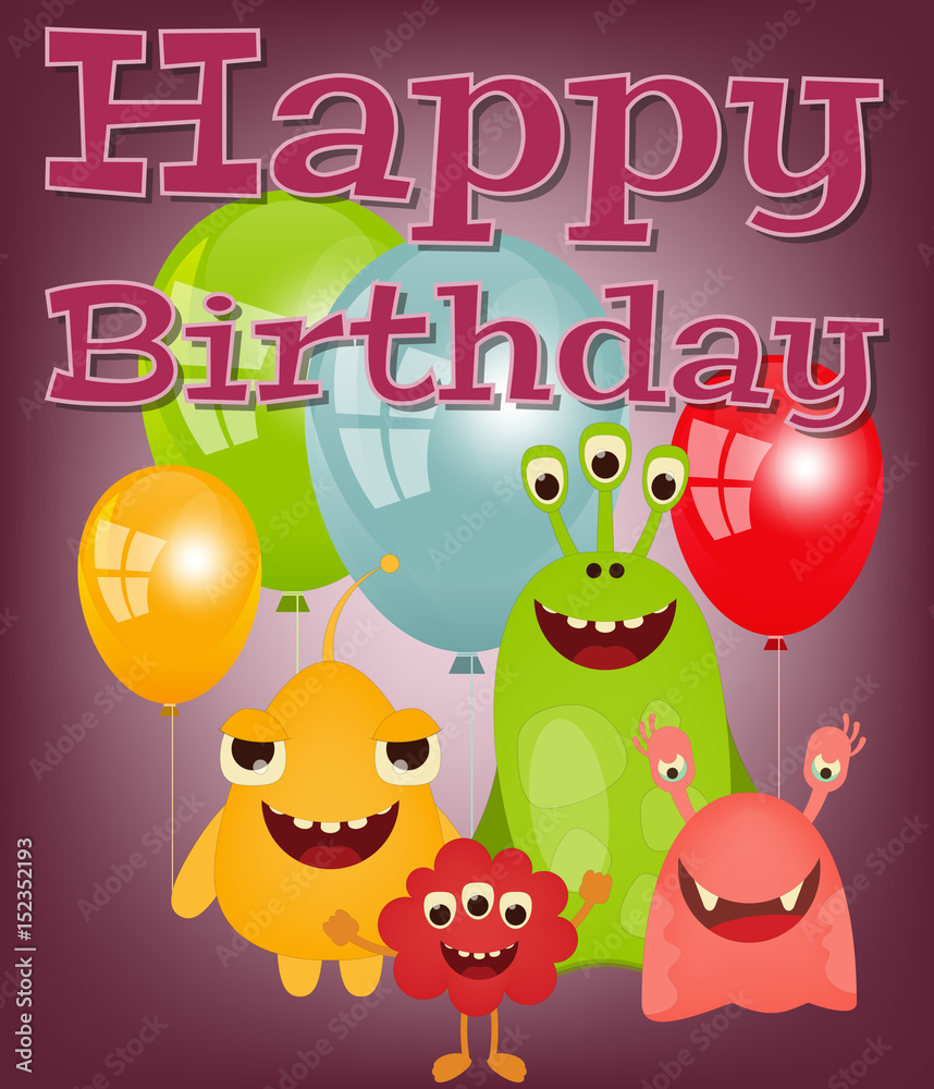 Fototapeta premium Happy Birthday Card