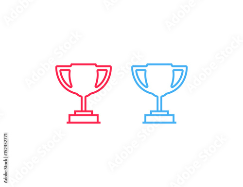 Flat vector trophy prize symbol