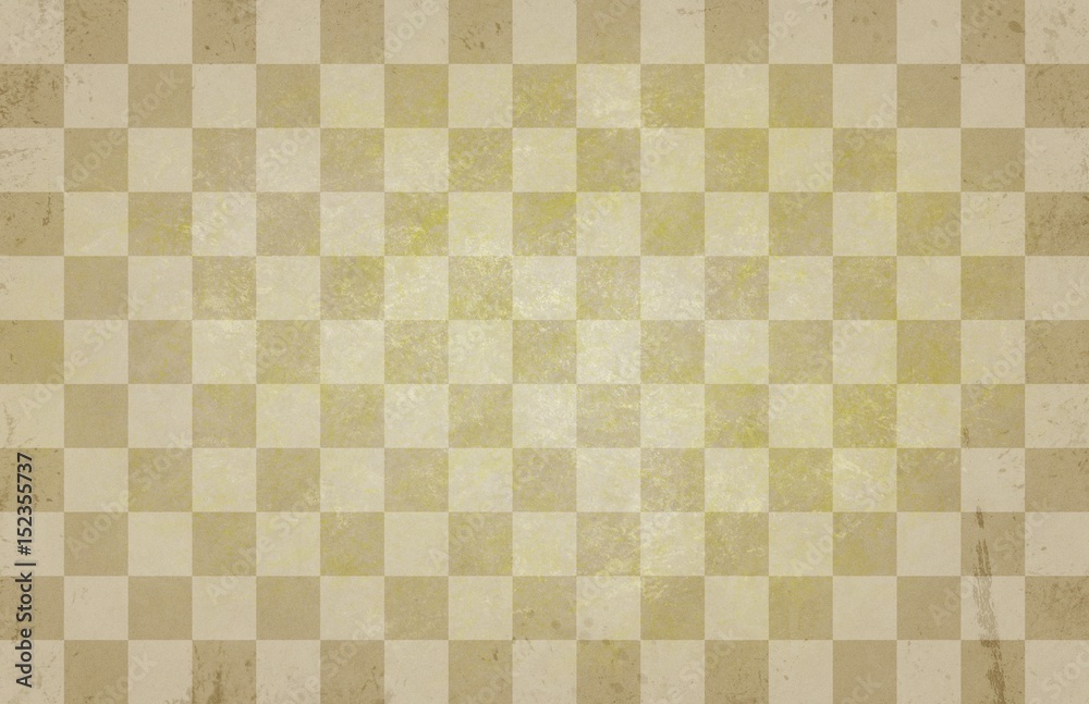 Vintage old chessboard texture - Retro Chess pattern - Beige vintage background