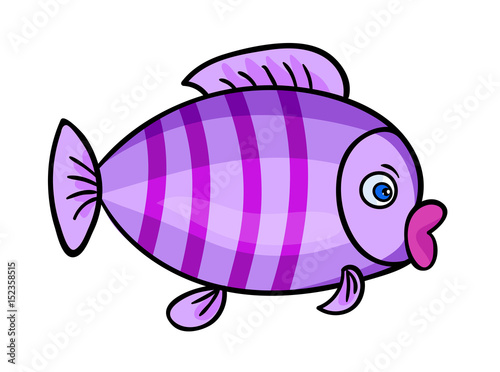 Cartoon fish on white1-01