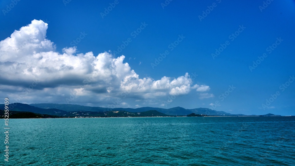 View at Koh Samui from the ferry. View at Koh Samui from the ferry.