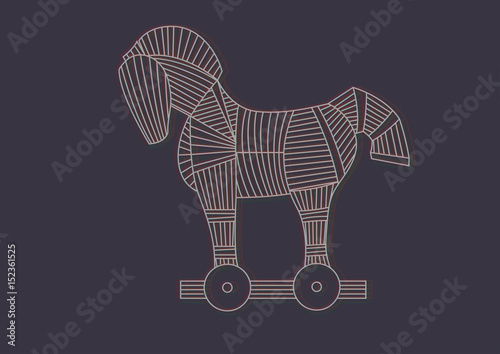 Trojan horse for illustration. Stock Vector photo